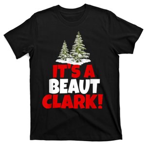 It's Beaut Clark Funny Christmas Red Buffalo Plaid Xmas Tree T-Shirt