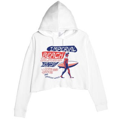 Imperial Beach California Crop Fleece Hoodie