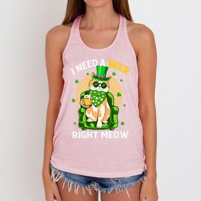 Irish Beer Cagreat Gift St Patricks Day Ing Team Gift Women's Knotted Racerback Tank