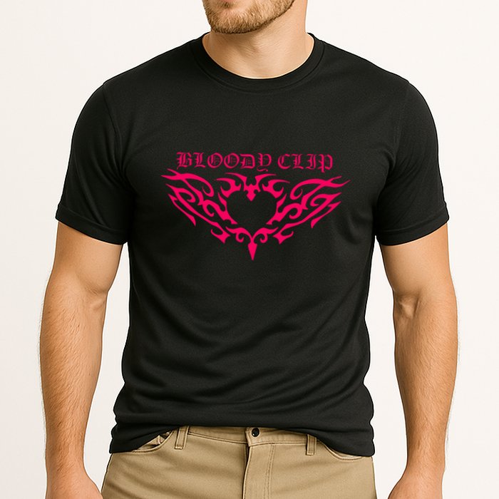 Imnotclip Bloody Clip Heart Cooling Performance Crew T-Shirt