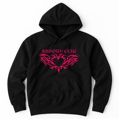 Imnotclip Bloody Clip Heart Hoodie