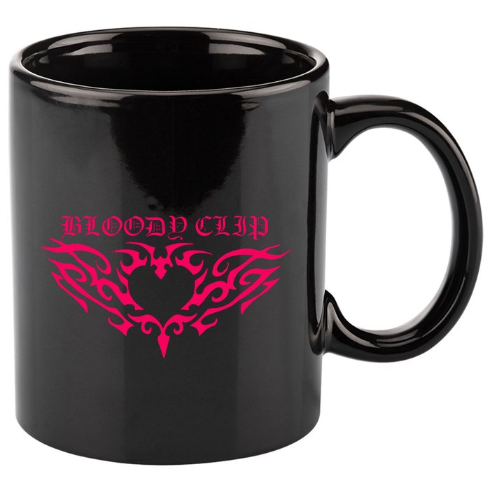 Imnotclip Bloody Clip Heart 11oz C Handle Ceramic Mug