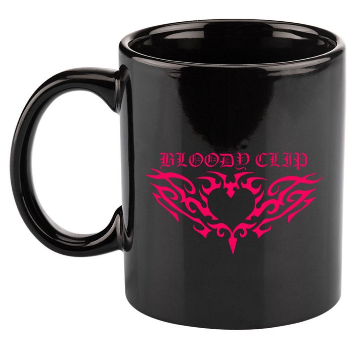 Imnotclip Bloody Clip Heart 11oz C Handle Ceramic Mug