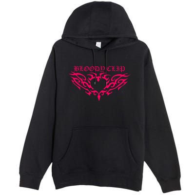 Imnotclip Bloody Clip Heart Premium Pullover Hoodie