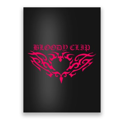 Imnotclip Bloody Clip Heart Poster