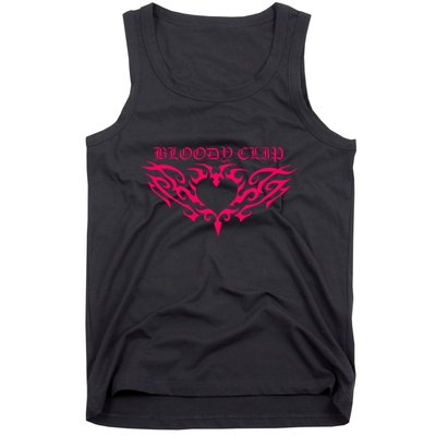 Imnotclip Bloody Clip Heart Tank Top