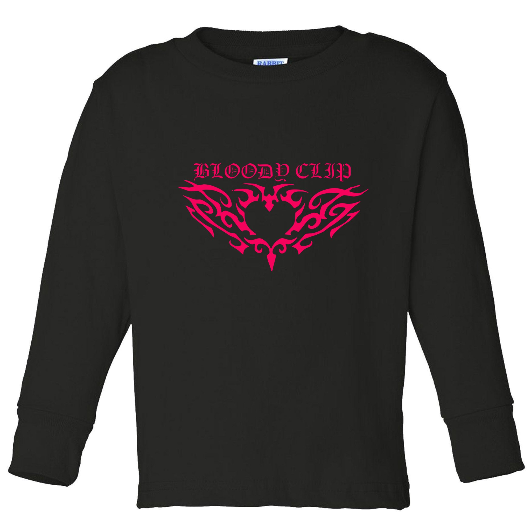 Imnotclip Bloody Clip Heart Toddler Long Sleeve Shirt