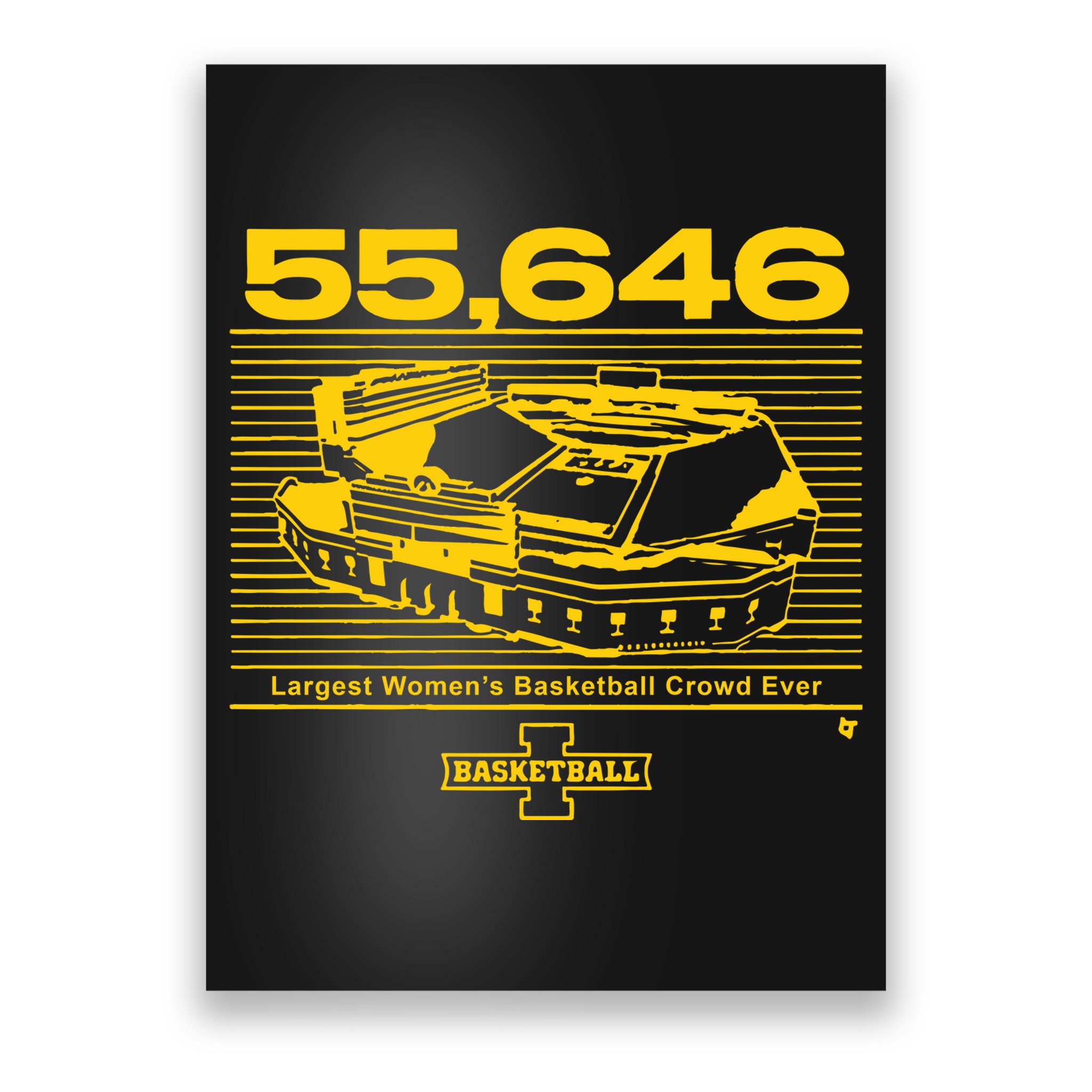 Iowa Basketball Crossover At Kinnick Poster