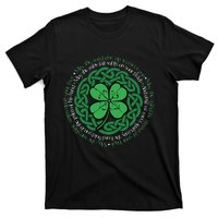 Irish Blessing Celtic Knot & 4 Leaf Clover Luck Version B T-Shirt