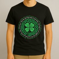 Irish Blessing Celtic Knot & 4 Leaf Clover Luck Version B T-Shirt