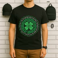 Irish Blessing Celtic Knot & 4 Leaf Clover Luck Version B T-Shirt