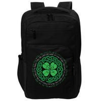 Irish Blessing Celtic Knot & 4 Leaf Clover Luck Version B Impact Tech Backpack