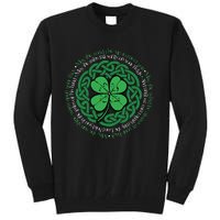 Irish Blessing Celtic Knot & 4 Leaf Clover Luck Version B Tall Sweatshirt