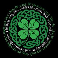 Irish Blessing Celtic Knot & 4 Leaf Clover Luck Version B Baby Bodysuit