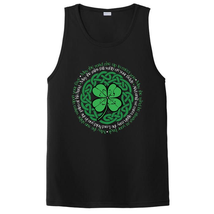 Irish Blessing Celtic Knot & 4 Leaf Clover Luck Version B PosiCharge Competitor Tank