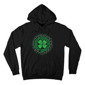 Irish Blessing Celtic Knot & 4 Leaf Clover Luck Version B Tall Hoodie