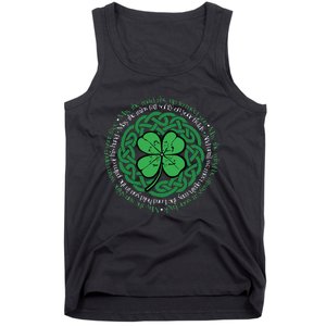 Irish Blessing Celtic Knot & 4 Leaf Clover Luck Version B Tank Top