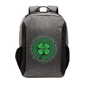 Irish Blessing Celtic Knot & 4 Leaf Clover Luck Version B Vector Backpack