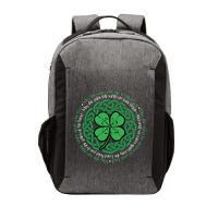 Irish Blessing Celtic Knot & 4 Leaf Clover Luck Version B Vector Backpack