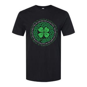 Irish Blessing Celtic Knot & 4 Leaf Clover Luck Version B Softstyle CVC T-Shirt