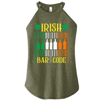 Irish Bar Code Funny St. Patrick's Day Party Shamrock Cute Women’s Perfect Tri Rocker Tank