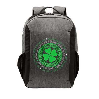 Irish Blessing Celtic Knot 4 Leaf Clover St Patrick's Day Vector Backpack