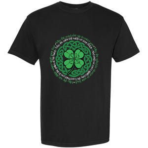 Irish Blessing, Celtic Knot & 4-Leaf Clover Luck Version B Garment-Dyed Heavyweight T-Shirt