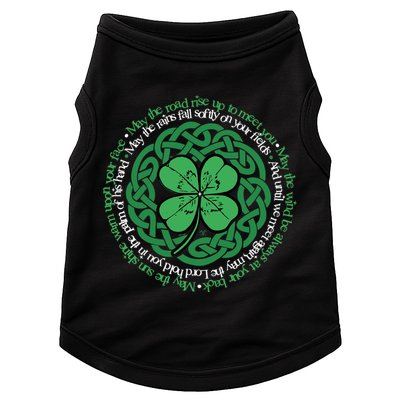 Irish Blessing, Celtic Knot & 4-Leaf Clover Luck Version B Doggie Tank