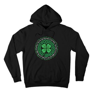 Irish Blessing, Celtic Knot & 4-Leaf Clover Luck Version B Hoodie