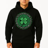 Irish Blessing, Celtic Knot & 4-Leaf Clover Luck Version B Hoodie