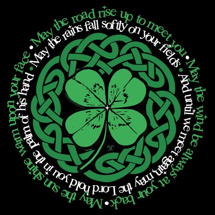 Irish Blessing, Celtic Knot & 4-Leaf Clover Luck Version B Impact Tech Backpack