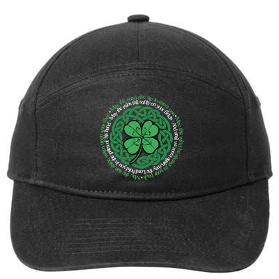 Irish Blessing, Celtic Knot & 4-Leaf Clover Luck Version B 7-Panel Snapback Hat