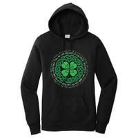 Irish Blessing, Celtic Knot & 4-Leaf Clover Luck Version B Women's Pullover Hoodie