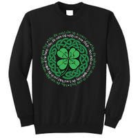 Irish Blessing, Celtic Knot & 4-Leaf Clover Luck Version B Tall Sweatshirt