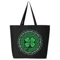 Irish Blessing, Celtic Knot & 4-Leaf Clover Luck Version B 25L Jumbo Tote