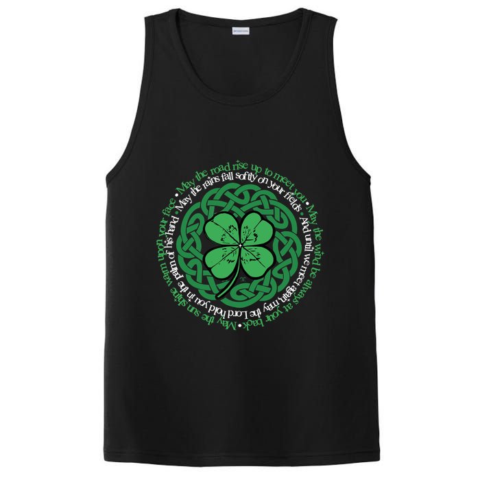 Irish Blessing, Celtic Knot & 4-Leaf Clover Luck Version B PosiCharge Competitor Tank