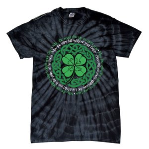 Irish Blessing, Celtic Knot & 4-Leaf Clover Luck Version B Tie-Dye T-Shirt