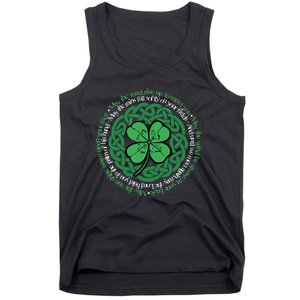 Irish Blessing, Celtic Knot & 4-Leaf Clover Luck Version B Tank Top