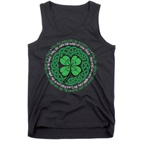 Irish Blessing, Celtic Knot & 4-Leaf Clover Luck Version B Tank Top