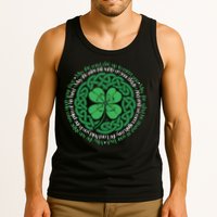 Irish Blessing, Celtic Knot & 4-Leaf Clover Luck Version B Tank Top