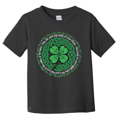 Irish Blessing, Celtic Knot & 4-Leaf Clover Luck Version B Toddler T-Shirt