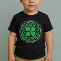 Irish Blessing, Celtic Knot & 4-Leaf Clover Luck Version B Toddler T-Shirt