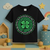 Irish Blessing, Celtic Knot & 4-Leaf Clover Luck Version B Toddler T-Shirt