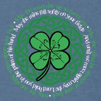 Irish Blessing, Celtic Knot & 4-Leaf Clover Luck Version B Garment-Dyed Sweatshirt