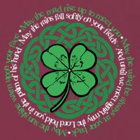 Irish Blessing, Celtic Knot & 4-Leaf Clover Luck Version B 16oz Travel Tumbler