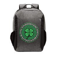 Irish Blessing, Celtic Knot & 4-Leaf Clover Luck Version B Vector Backpack