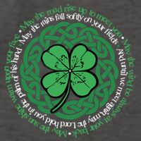 Irish Blessing, Celtic Knot & 4-Leaf Clover Luck Version B Vector Backpack