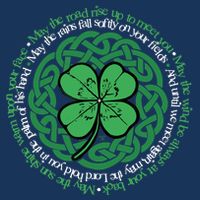 Irish Blessing, Celtic Knot & 4-Leaf Clover Luck Version B Infant Baby Jersey Bodysuit