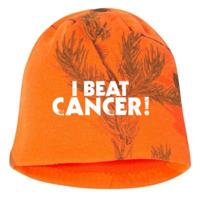 I Beat CancerCancer FreeCancer SurvivorFind A Cure Gift Kati - Camo Knit Beanie