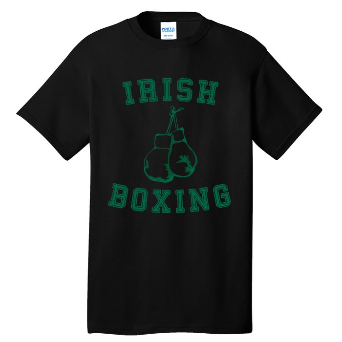 Irish Boxing Cool Gift Distressed Green Graphics Tall T-Shirt